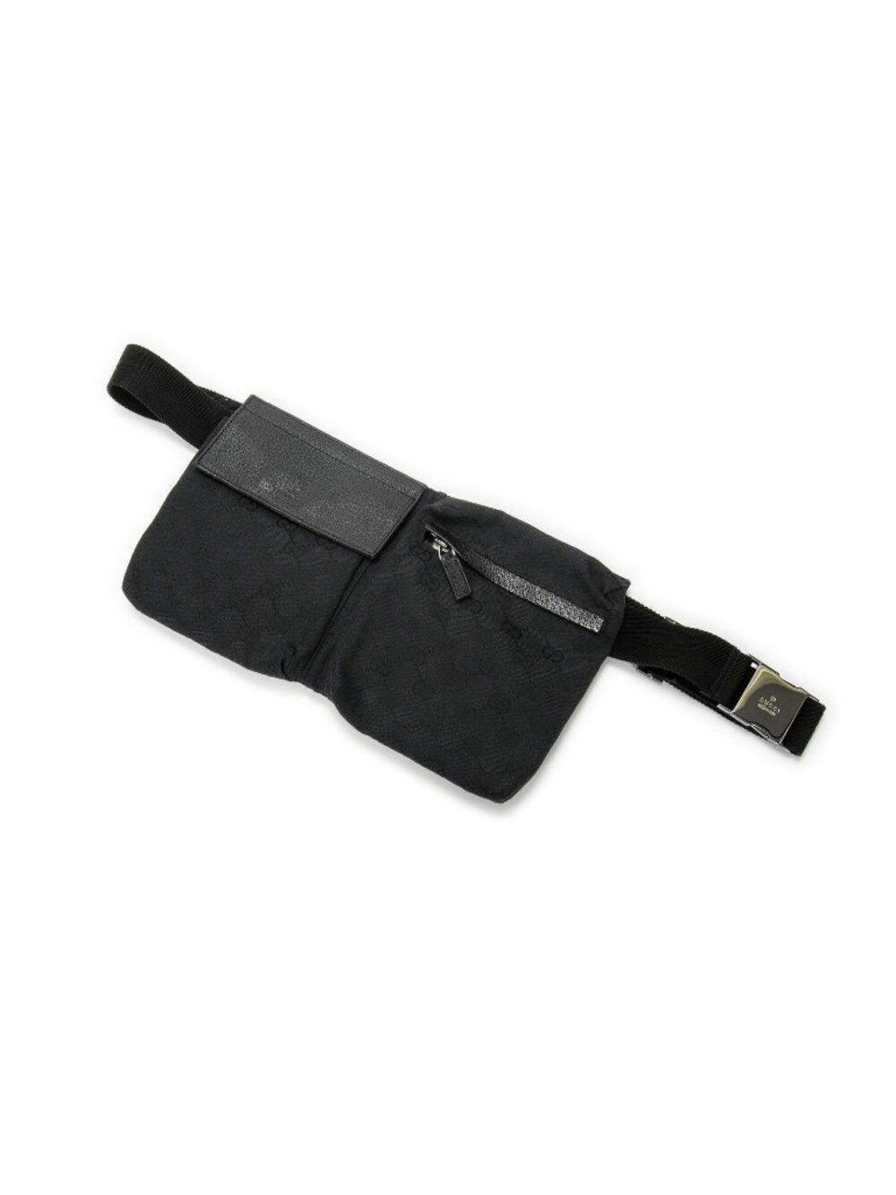 Gucci Waist Pouch Black GG Canvas